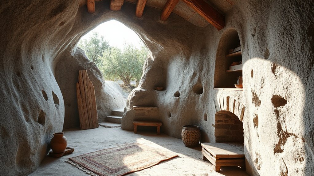 carved hillside cultural dwellings