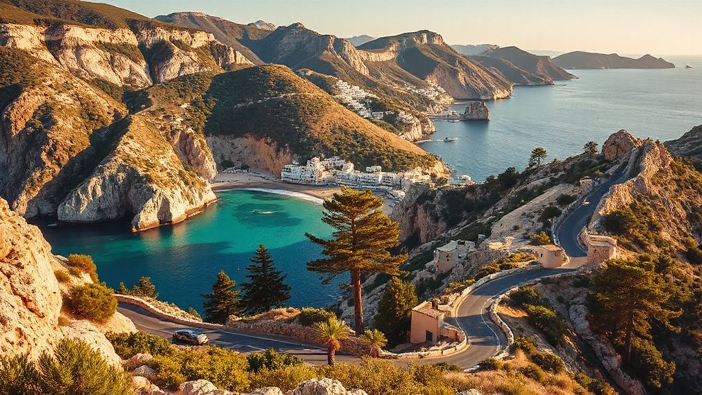 cliffside panoramic mountain vistas