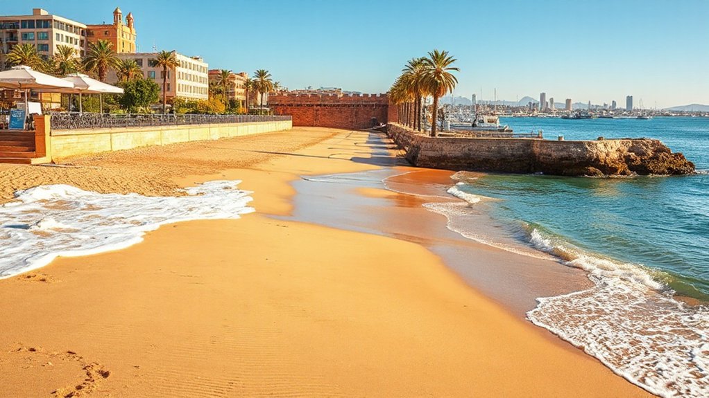 coastal neighborhoods with contrasting atmospheres