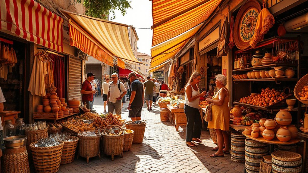 colorful textured island markets