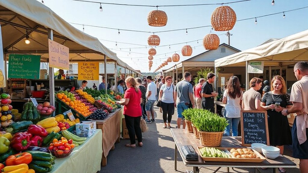 community markets with live music
