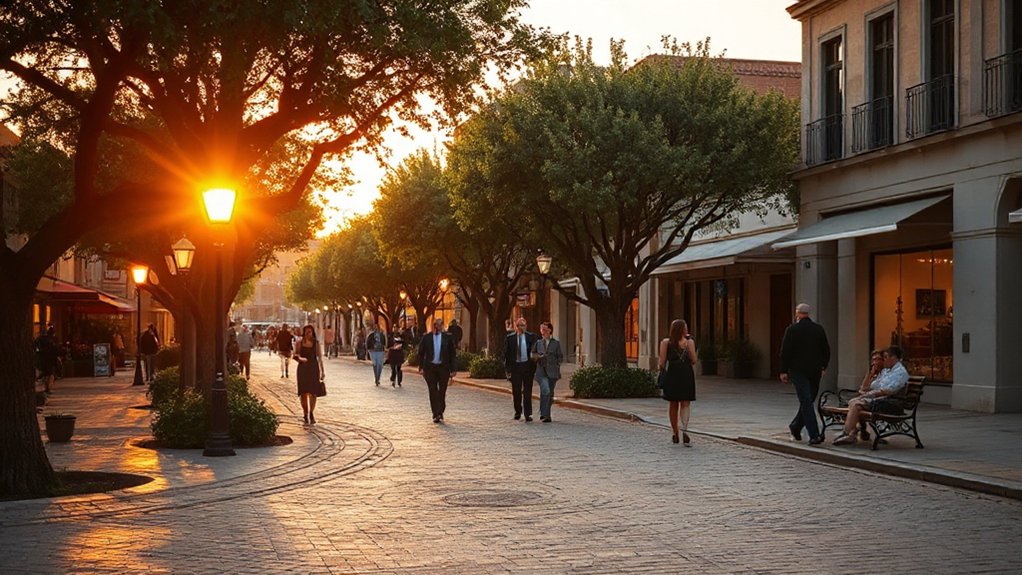evening strolls reflect city history
