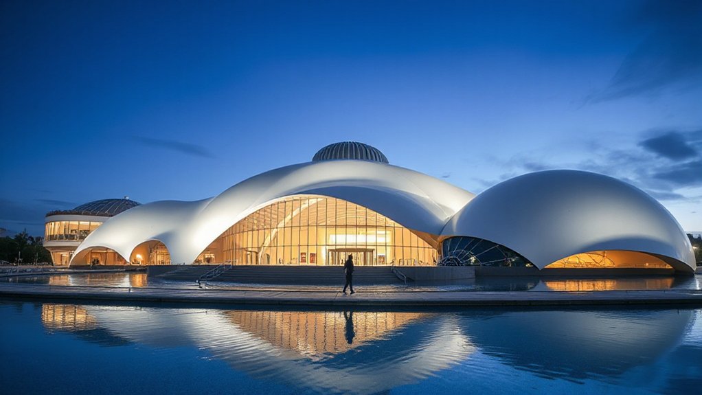 futuristic architectures and exhibits