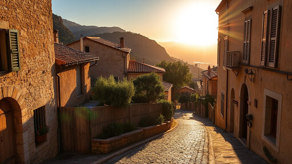 golden light enhances scenic beauty