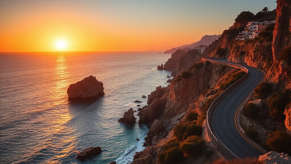 golden sunset coastlines glow