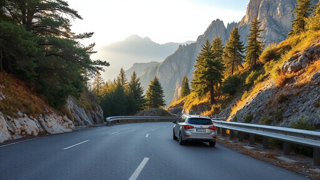 hazardous mountain pass driving