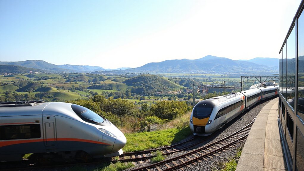 high speed and regional trains