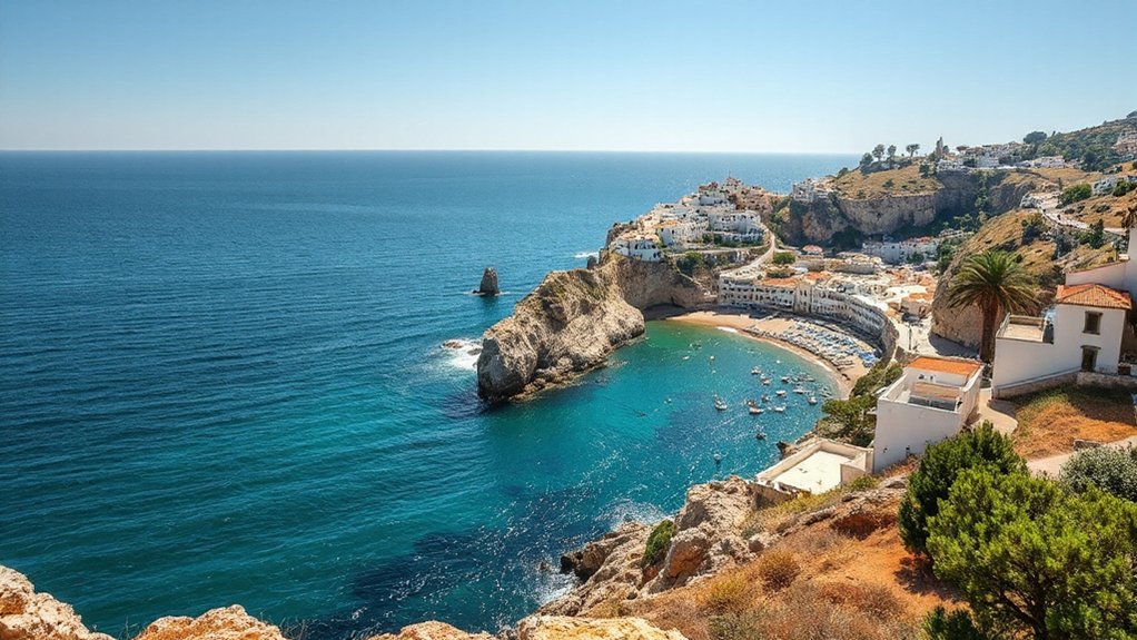 living colorful coastal landscape