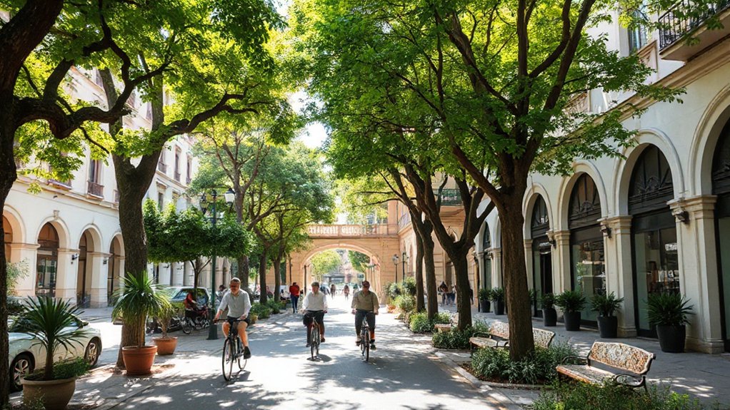 lush riverside urban oasis