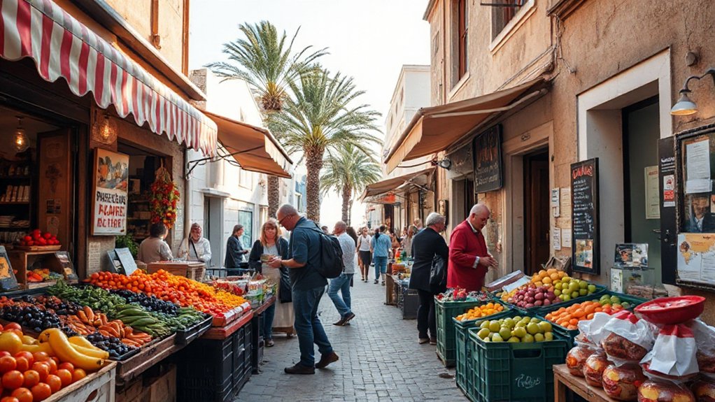 market stalls vibrant daily life
