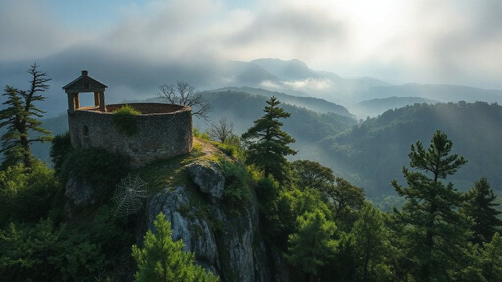 misty forests and lookout spots