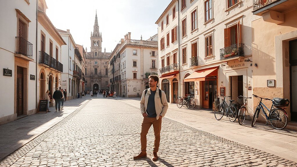 morning quiet evening crowds