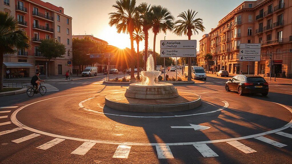 navigate yield signal exit