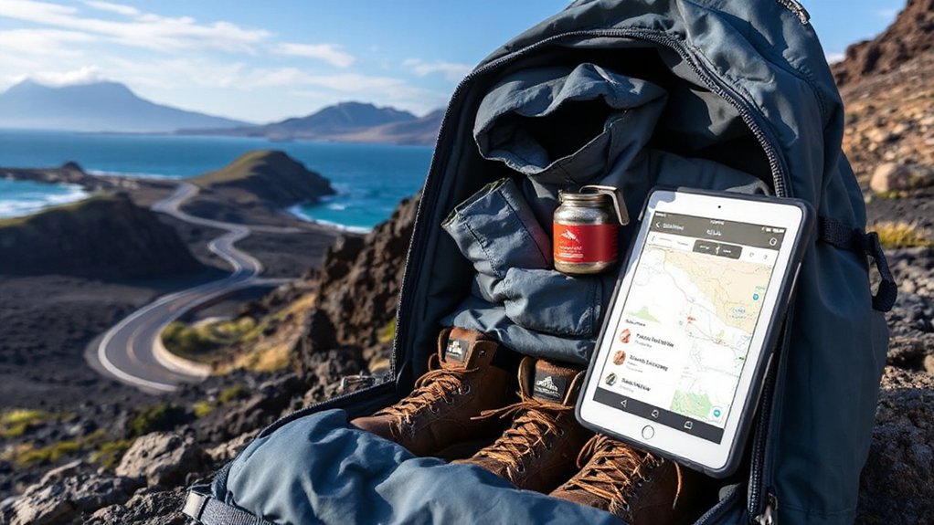 pack for volcanic terrain