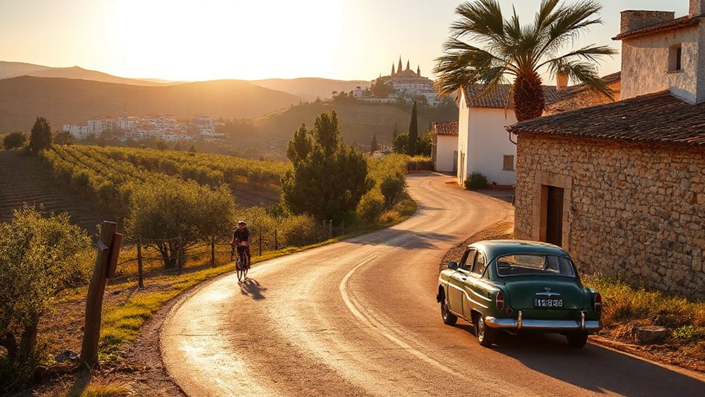 rural spanish village driving