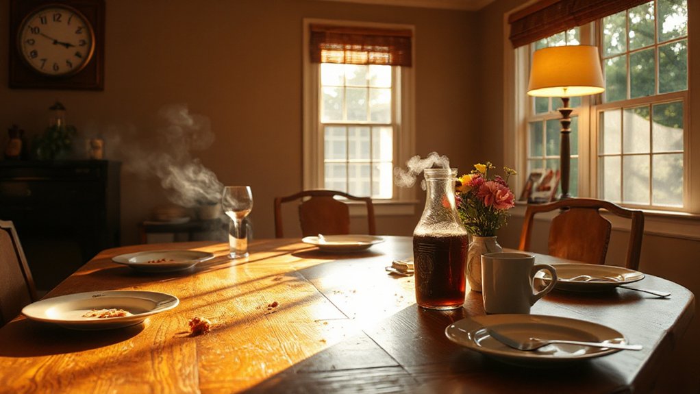 savoring lingering cozy conversations