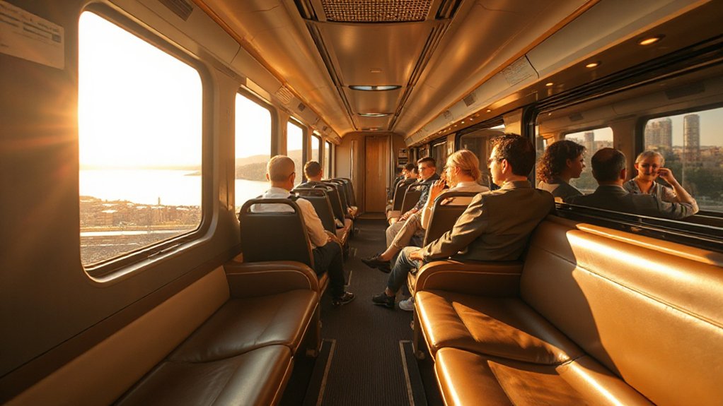 scenic train vibrant seaside exploration