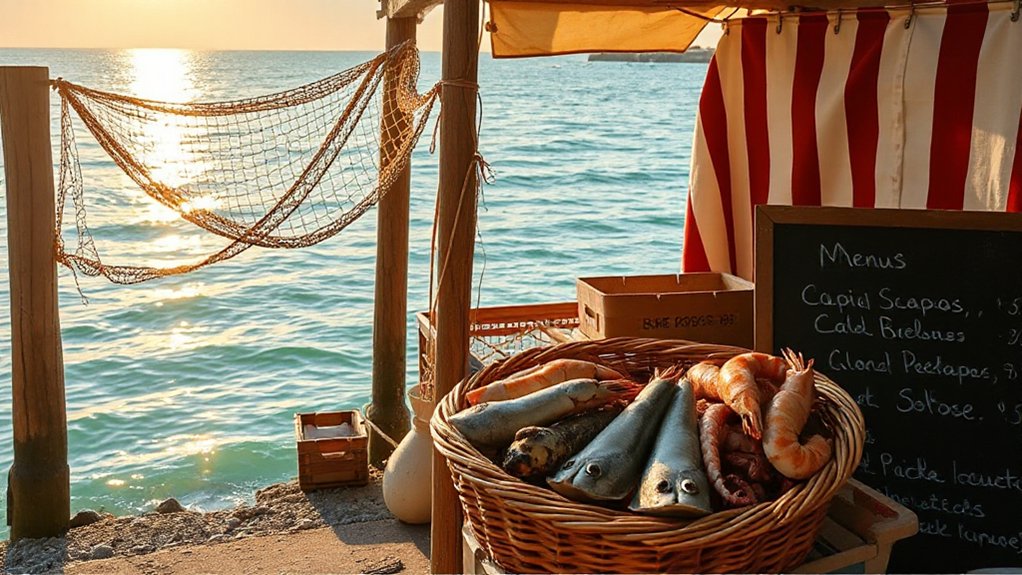 seafood markets and coastal crafts