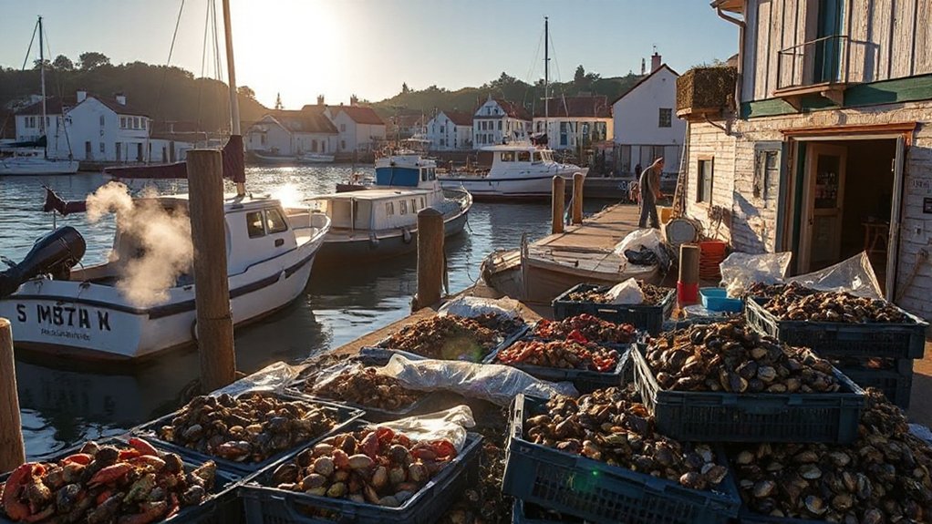 seafood markets and harbors