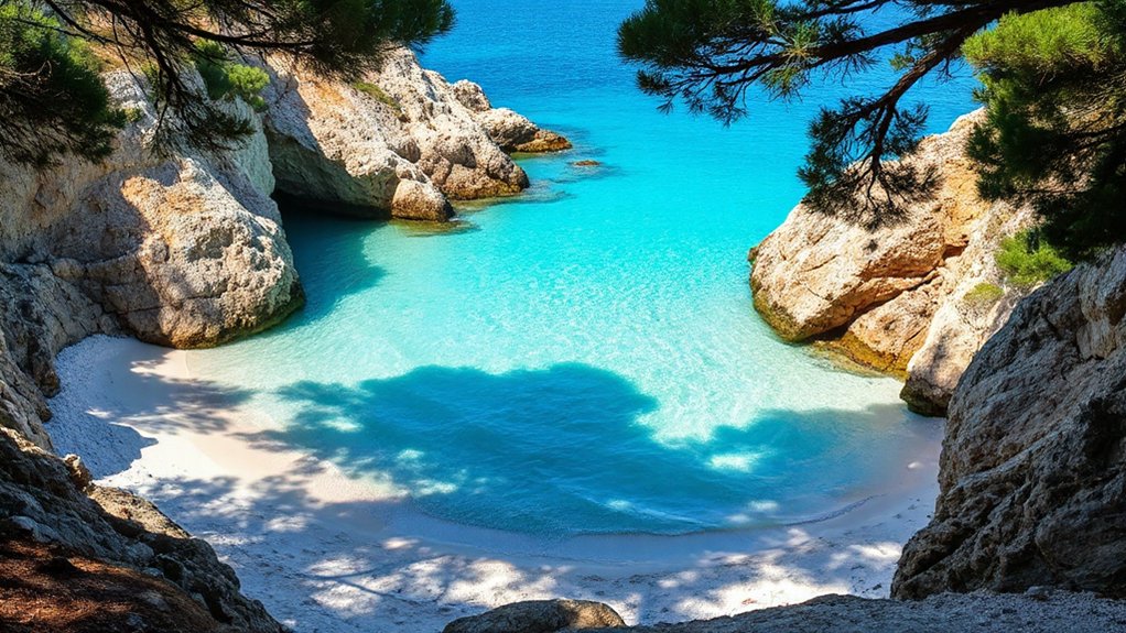 secluded turquoise shoreline escapes