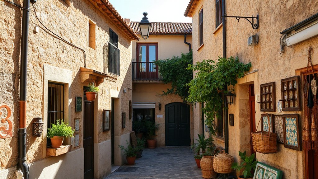 stone facades courtyard crafts