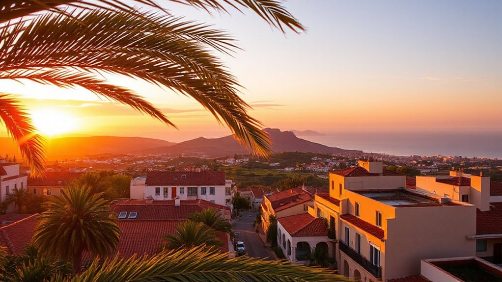 sunset views over las palmas