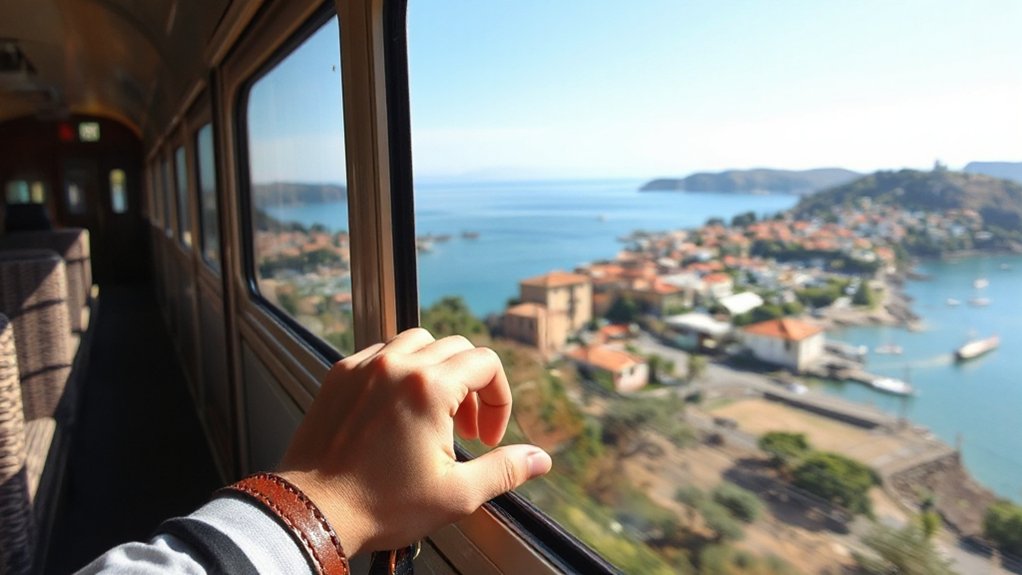 traveling by train between cities