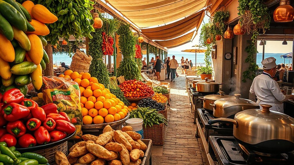 vibrant market sensory experience