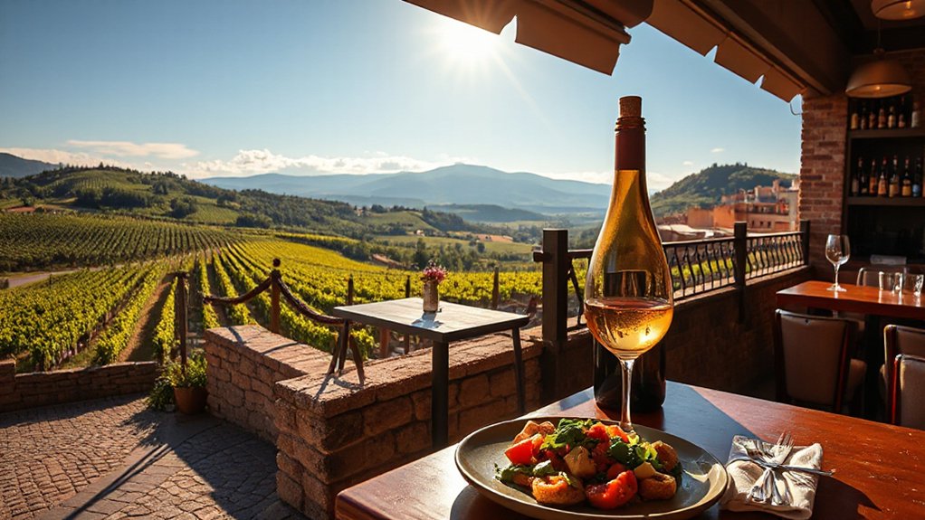 vineyards medieval towns harvest