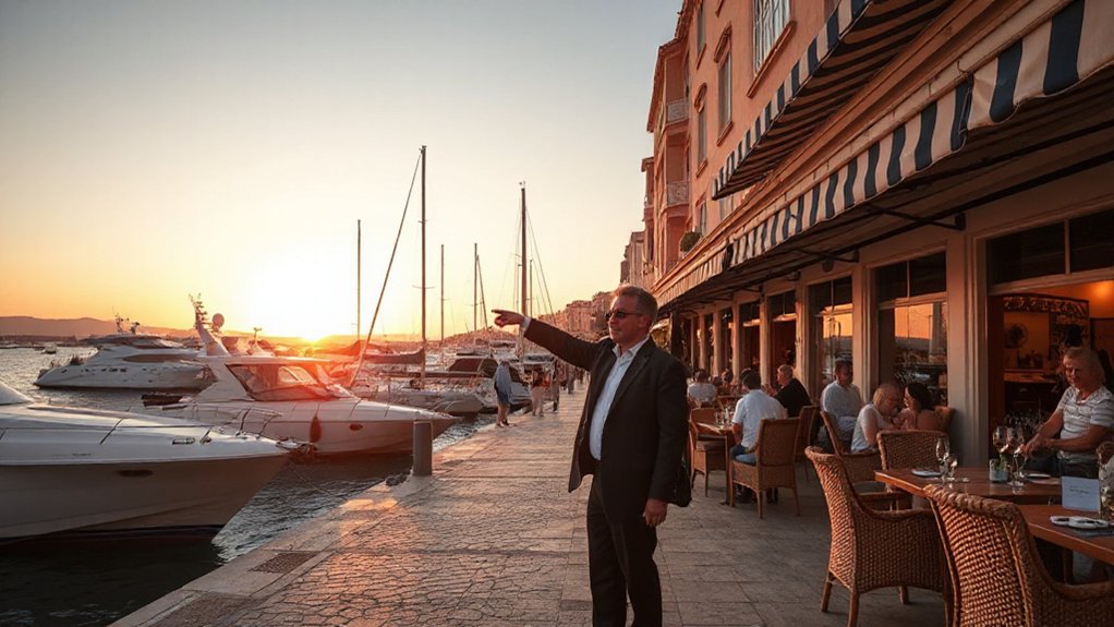 waterfront dining and lively ambiance